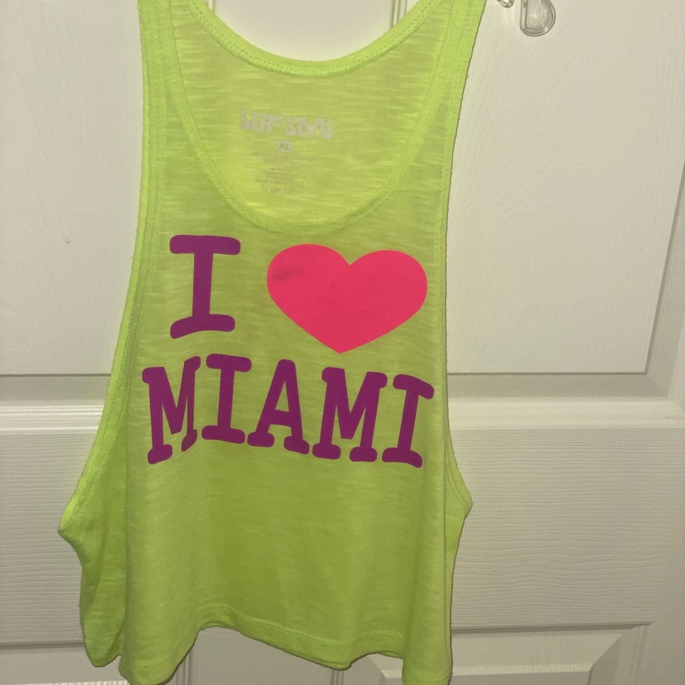 Neon yellow Miami tank